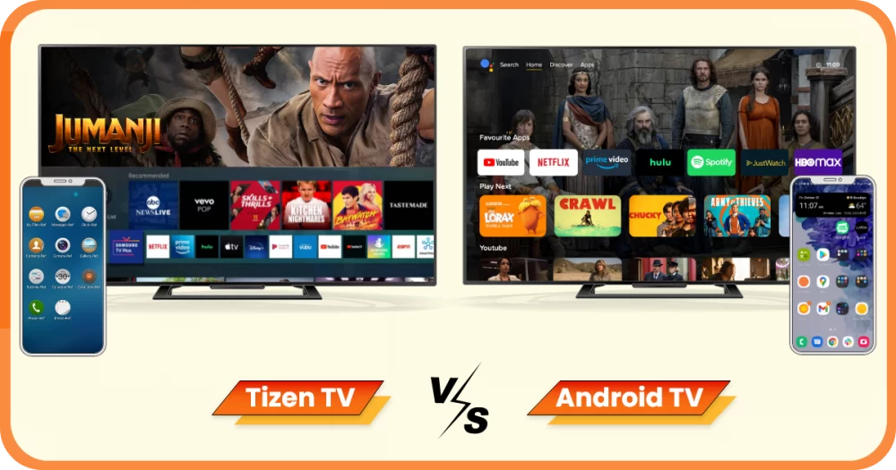 difference between tizen vs androidtv